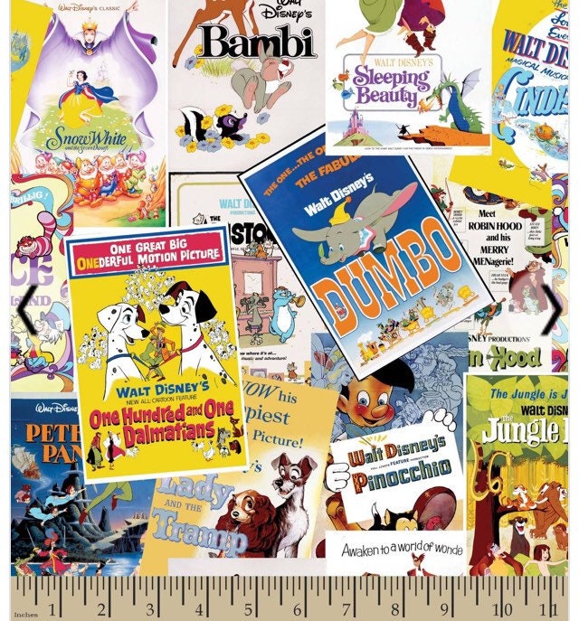 Disney Love Stories Fabric - 100% Cotton - Licensed Fabric
