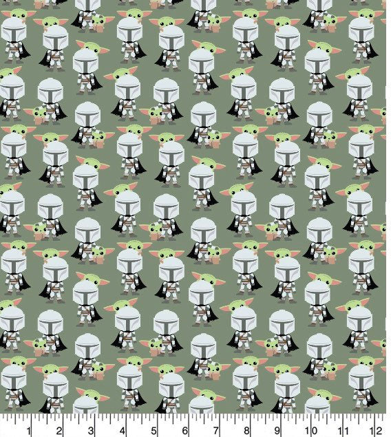 Star Wars Mando Hello Friend fabric- 100% Cotton fabric Licensed Fabric
