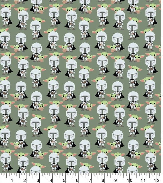 Star Wars Mando Hello Friend fabric- 100% Cotton fabric Licensed Fabric