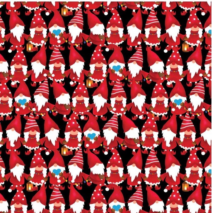 KAS12576P-12 Merry Gnomeville Chillin with My Gnomies - Pearl cotton fabric- Gnomes Christmas