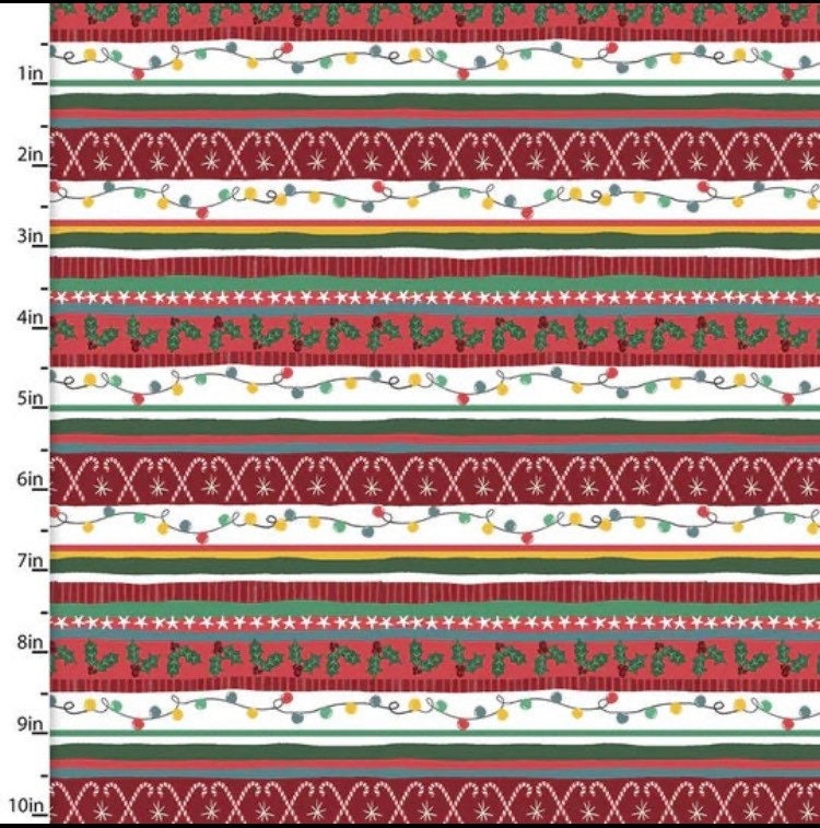 3 Wishes Festive Stripes I’ll be Gnome for Christmas - 3 wishes Cotton Fabric 19553-MLT-CTN-D - continuous cuts