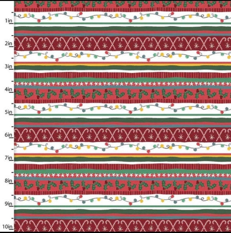 3 Wishes Festive Stripes I’ll be Gnome for Christmas - 3 wishes Cotton Fabric 19553-MLT-CTN-D - continuous cuts