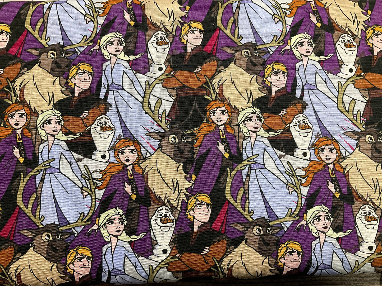 Elsa Anna christoph frozen fabric - 100% Cotton - continuous cuts Licensed Fabric