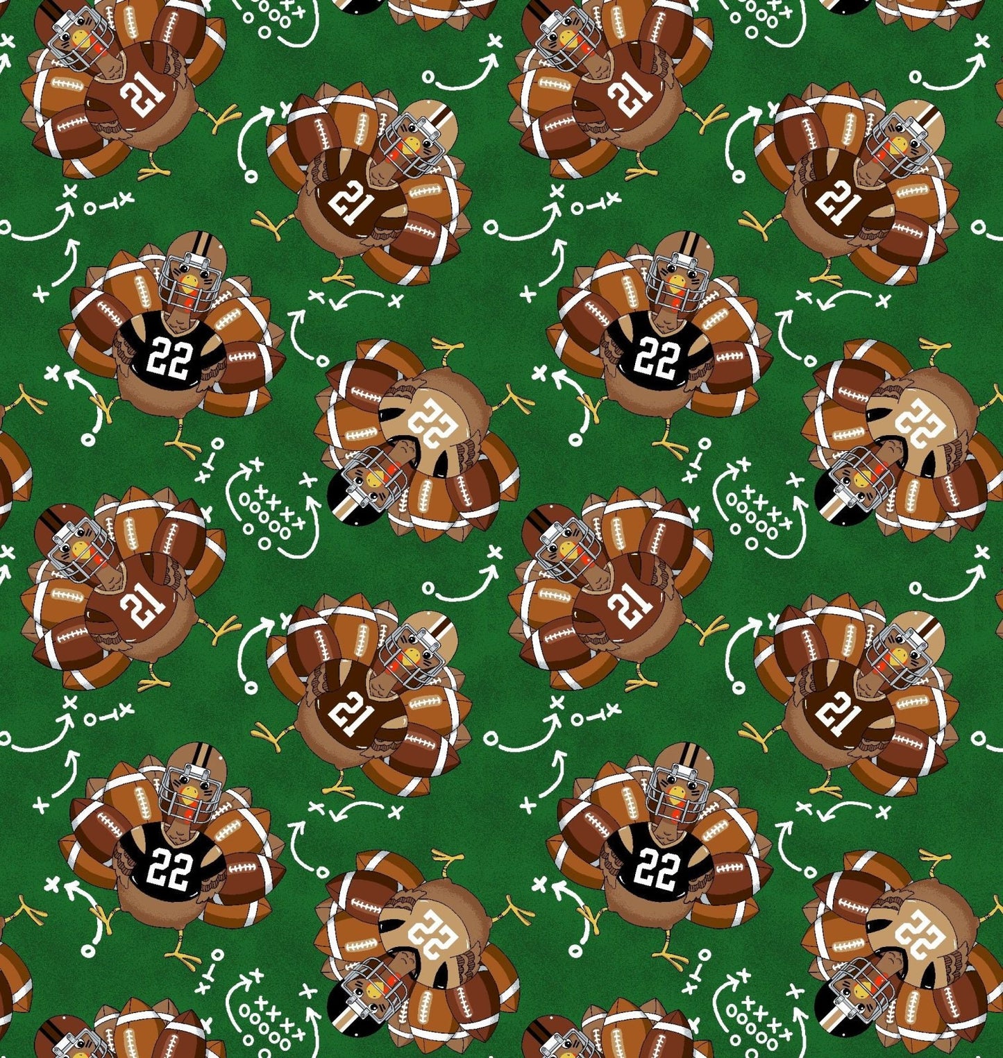 Team Turkey Cotton- 100% Cotton - FL-Autumn Glory D88-G Green - Team Turkey