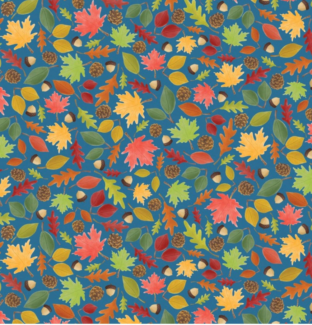 Leafy Fall Fun Cotton Fabric-100% Cotton - Autumn - Fall - Gnomes