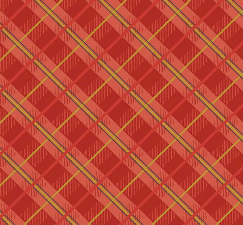 Diagonal Fall Plaid Cotton Fabric - 100% Cotton -