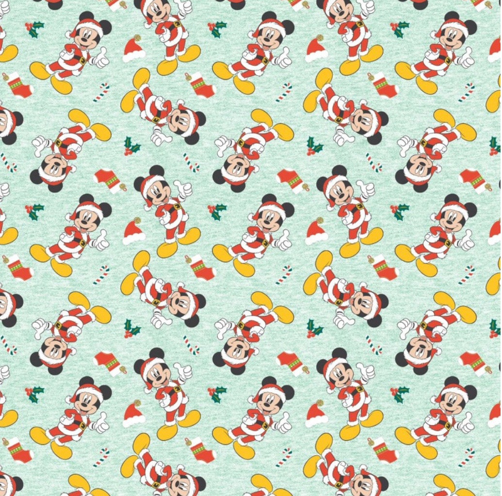 Mickey Friends Christmas character fabric- 100% Cotton -SPR77328-A620210 Licensed Fabric