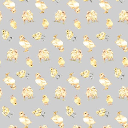 Farm Life Cotton Fabric - 100% Cotton -continuous cuts- Mist Gray - CLTY3943-116