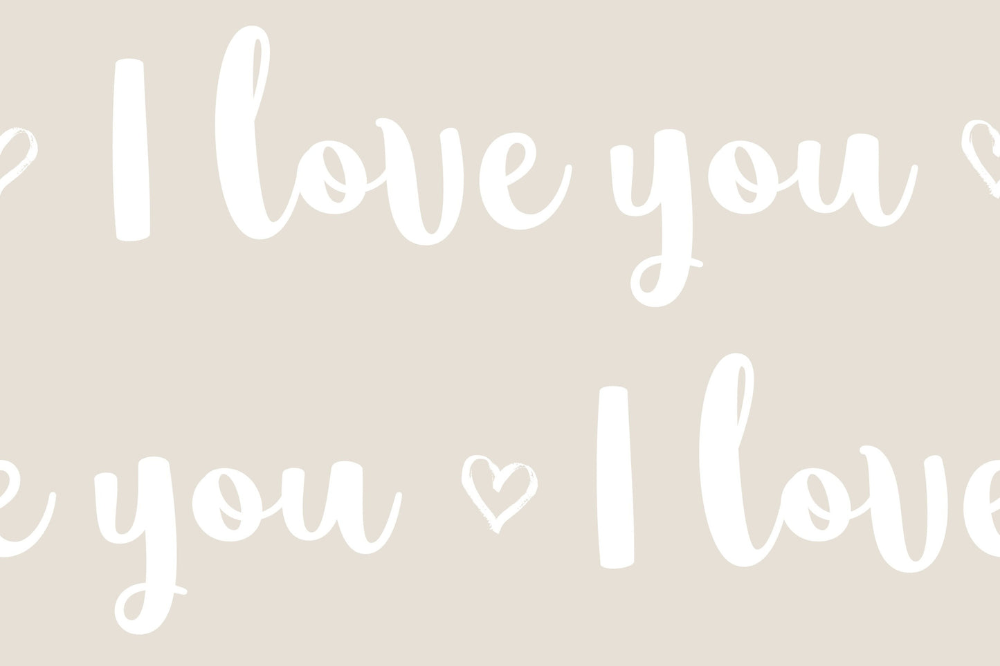 I Love You Words - Multiple Colors Available - 100% Cotton Continuous cuts.