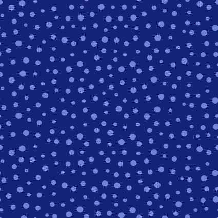SusyBee Irregular Dots Cotton Fabric -Navy/Blue 100% Cotton Continuous cuts- WSBSB20171-780 Blender