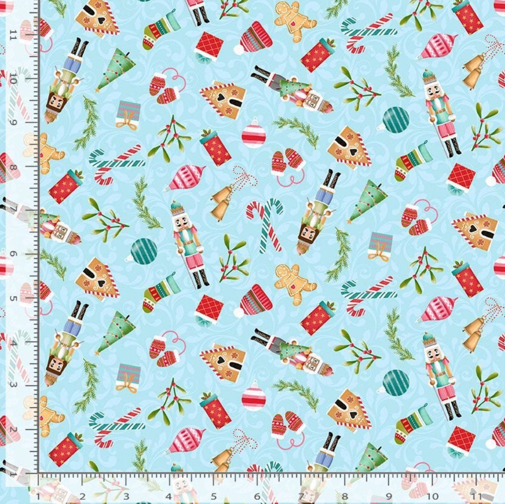 Gingerbread Dreams Nutcrackers Fabric- - 100% Cotton - Continuous Cuts Timeless Treasures- GAIL CD2943