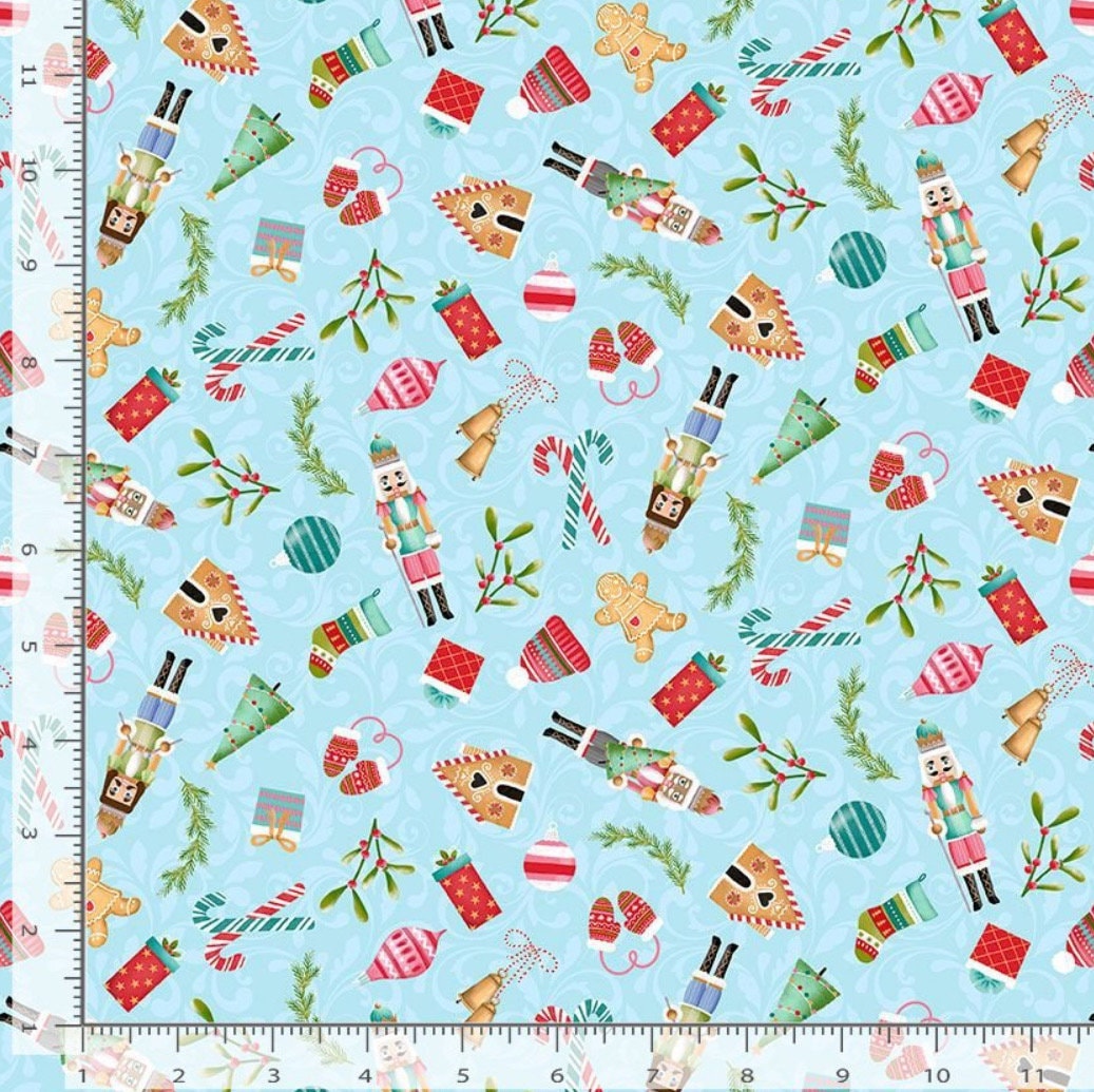 Gingerbread Dreams Nutcrackers Fabric- - 100% Cotton - Continuous Cuts Timeless Treasures- GAIL CD2943