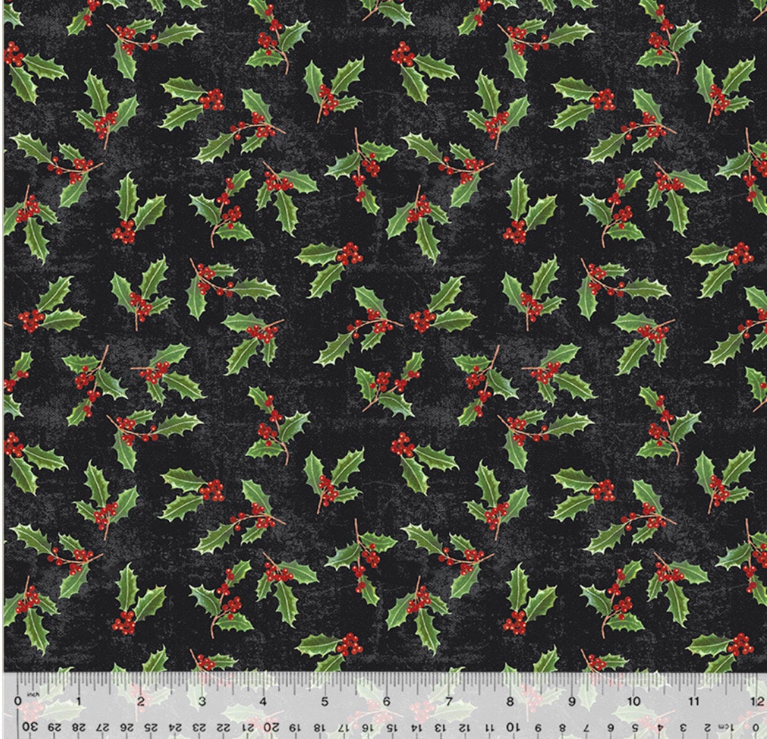 Holiday Splendor by Whistler Studios 100% cotton fabric- Continuous Cuts- windham Fabrics- 54067-1