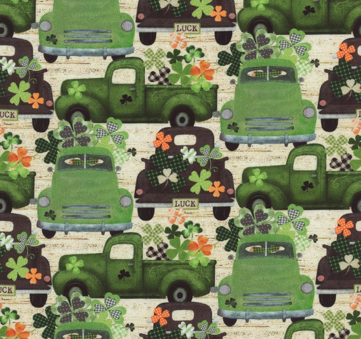 Shamrockin' 3WI22241-CRM by Beth Albert for 3 Wishes Fabrics100% Cotton - continuous cuts