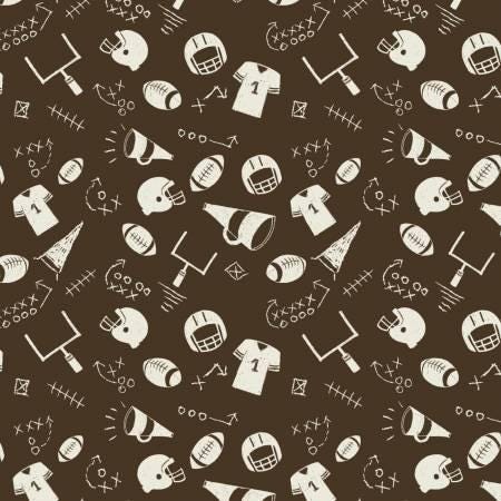 Fall for Football Fabric - Fat Quarters, by the yard - Fabric -100% Cotton - Camelot Fabrics