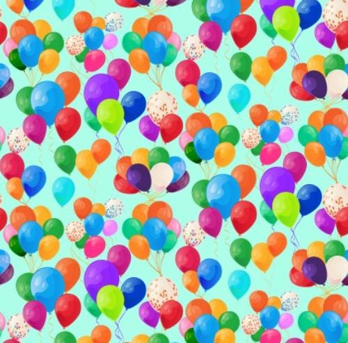 Celebrate Party Balloons Cotton Fabric-party -fabric- 100% Cotton -CLTY4324-33 Celebrate! Balloons