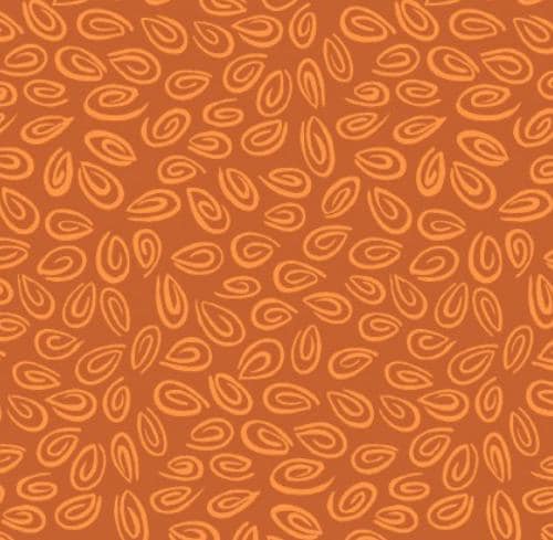 SusyBee Orange Swirls Cotton Fabric - 100% Cotton - Fat Quarters and continuous cuts- WSBSB20103-450 Chili