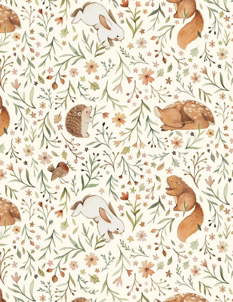DS-Little Forest DNS2073 Cream Cotton - Continuous Cuts-