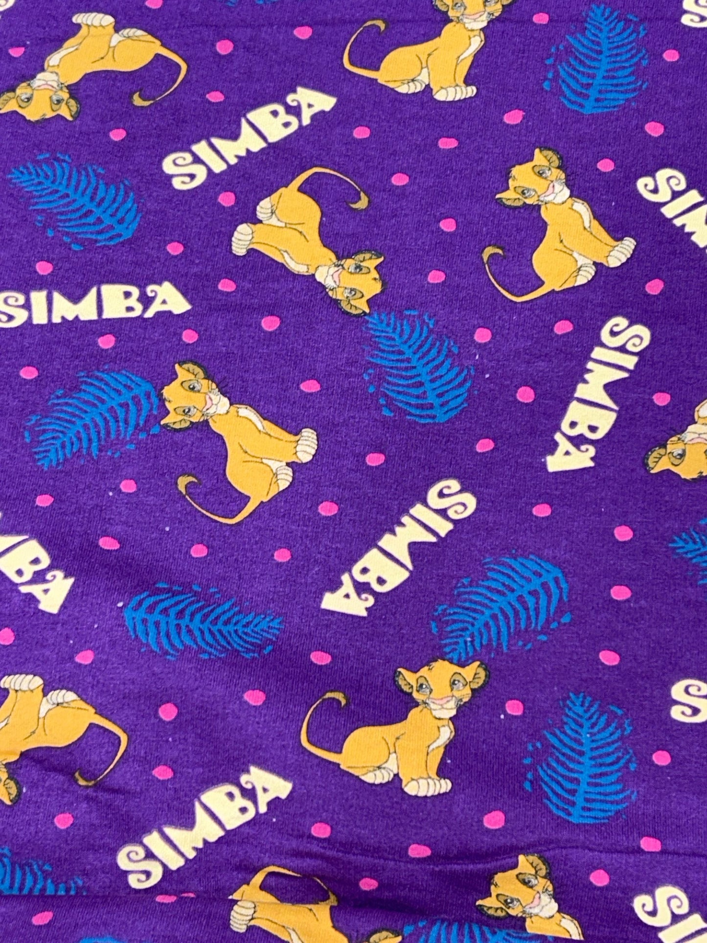 End of Bolt - Little Simba Fabric- Sweatshirt material - continuous cuts Licensed Fabric