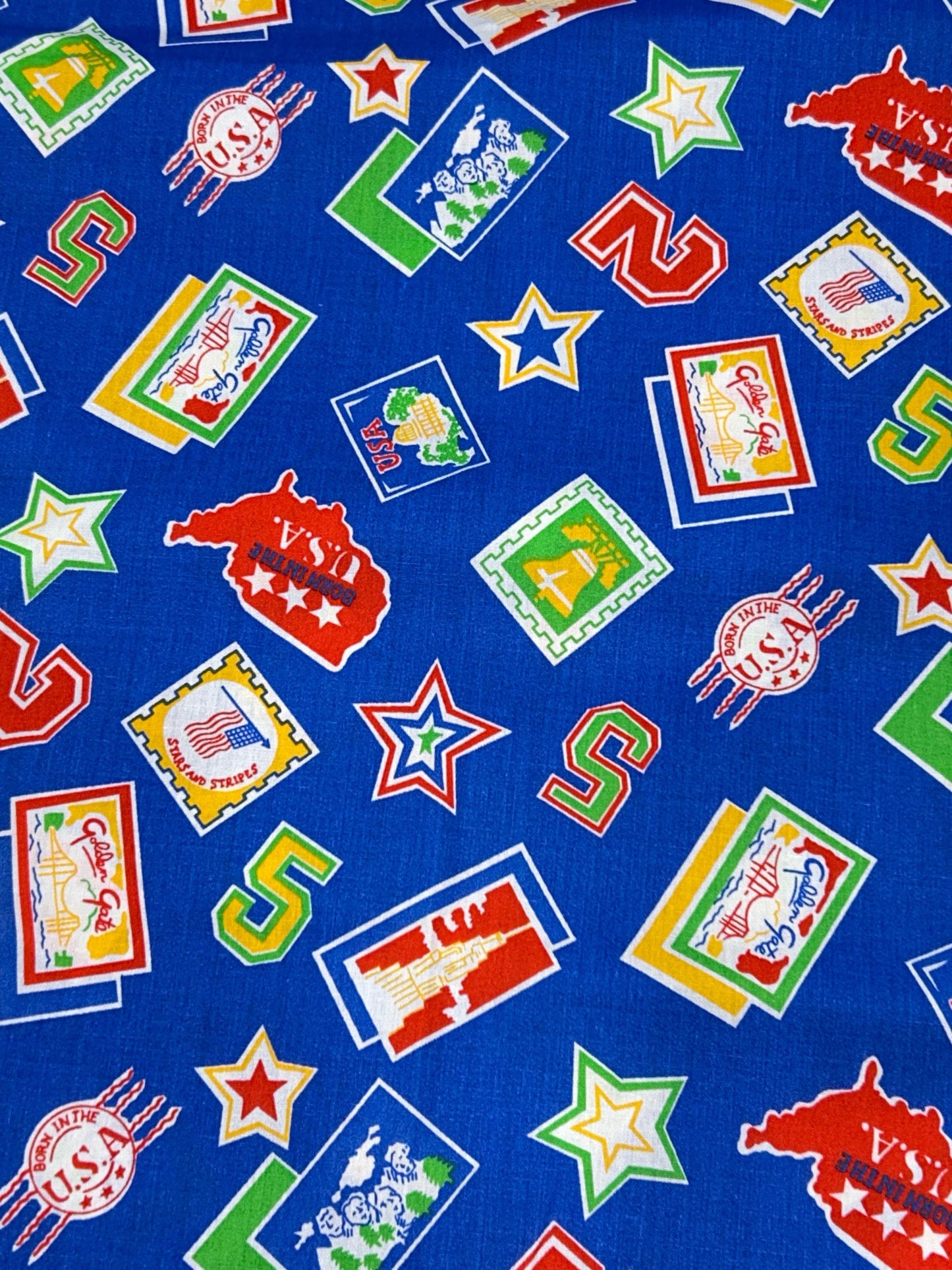 Born in the USA Fabric - Fat Quarters, by the yard - Fabric -100% Cotton -