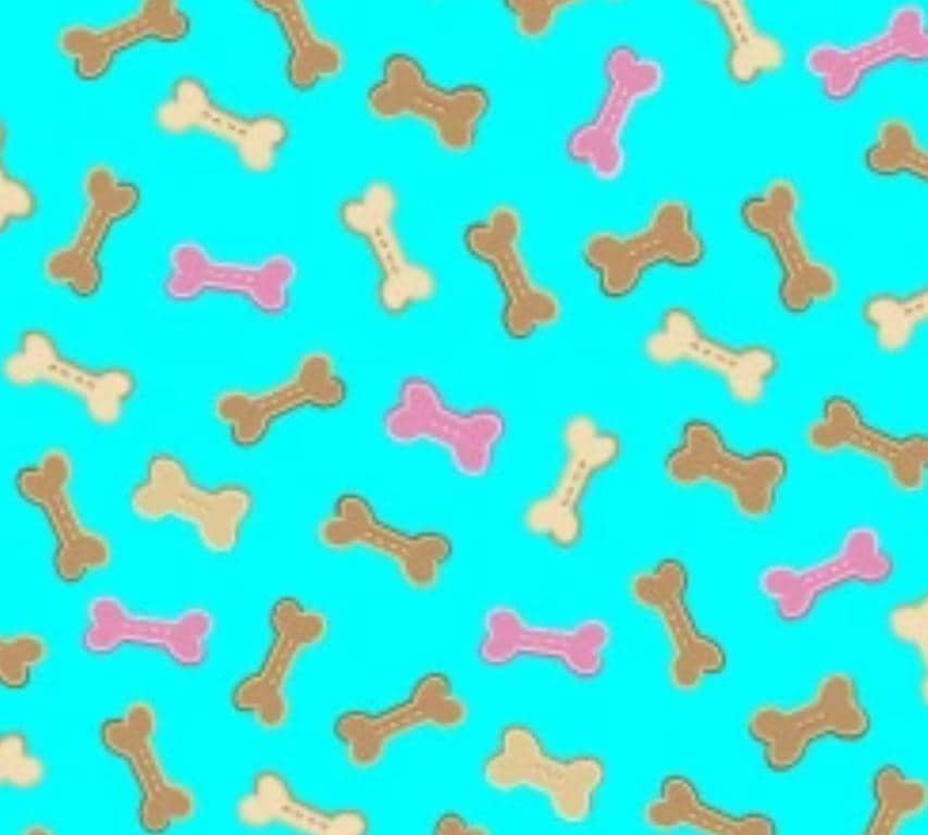 Pampered Paws - Dog Bones Fabric - 100% Cotton Continuous cuts - FLOFLPP-D143-E Freckle + Lollie