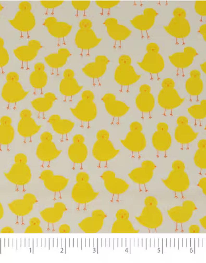 Cute Chicks cotton fabric- 100% Cotton Continuous Cuts
