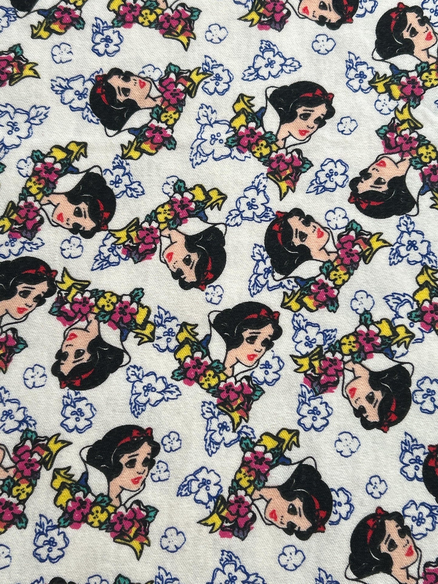 Vintage Snowwhite Jersey Knit Fabric- Jersey Knit material - continuous cuts - Licensed Fabric