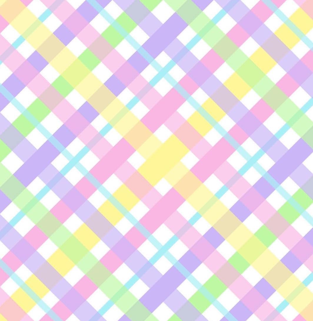 Easter Bias Plaid Cotton fabric- 100% Cotton- Continuous Cuts
