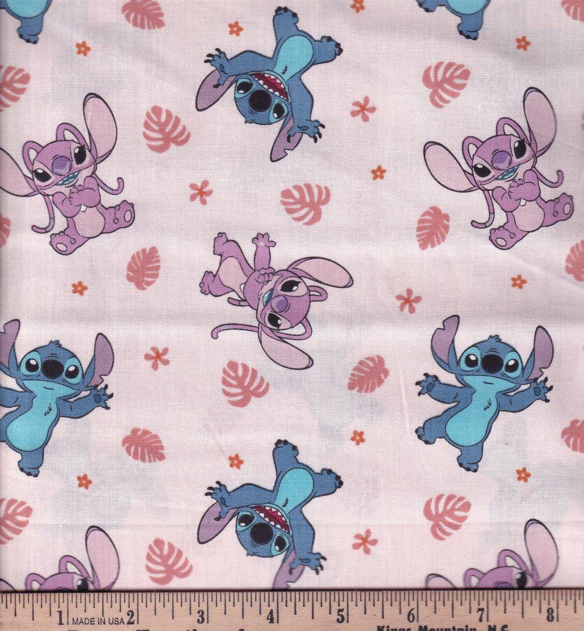 LILO and Stitch Soft Tropics Cotton fabric 100% Cotton - continuous cuts! Licensed Fabric