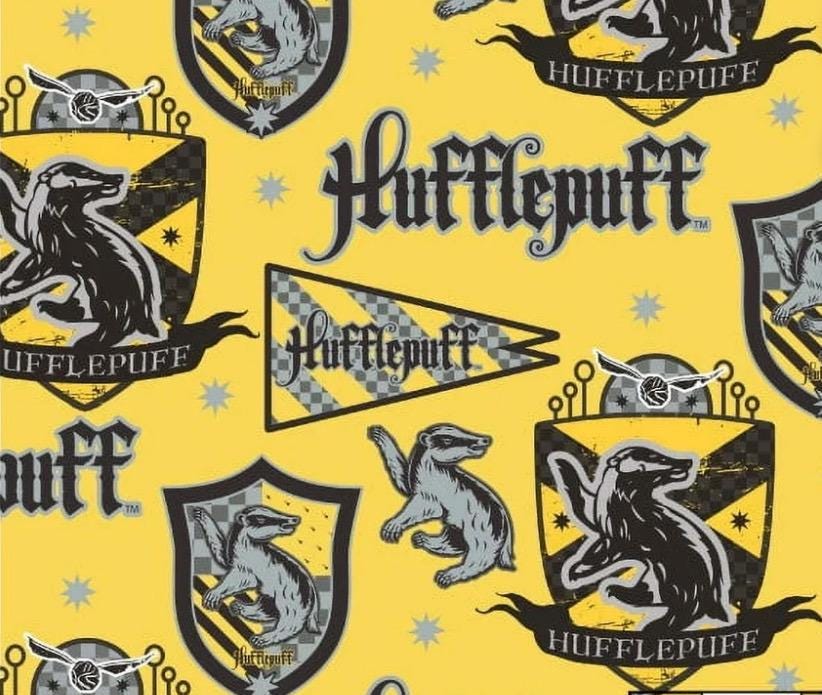 Harry Potter Hufflepuff cotton fabric- 100% Cotton- fat quarters Licensed Fabric