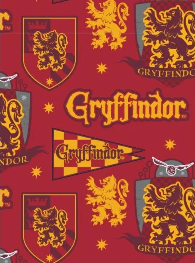 Harry Potter Gryffindor cotton fabric- 100% Cotton- Licensed Fabric