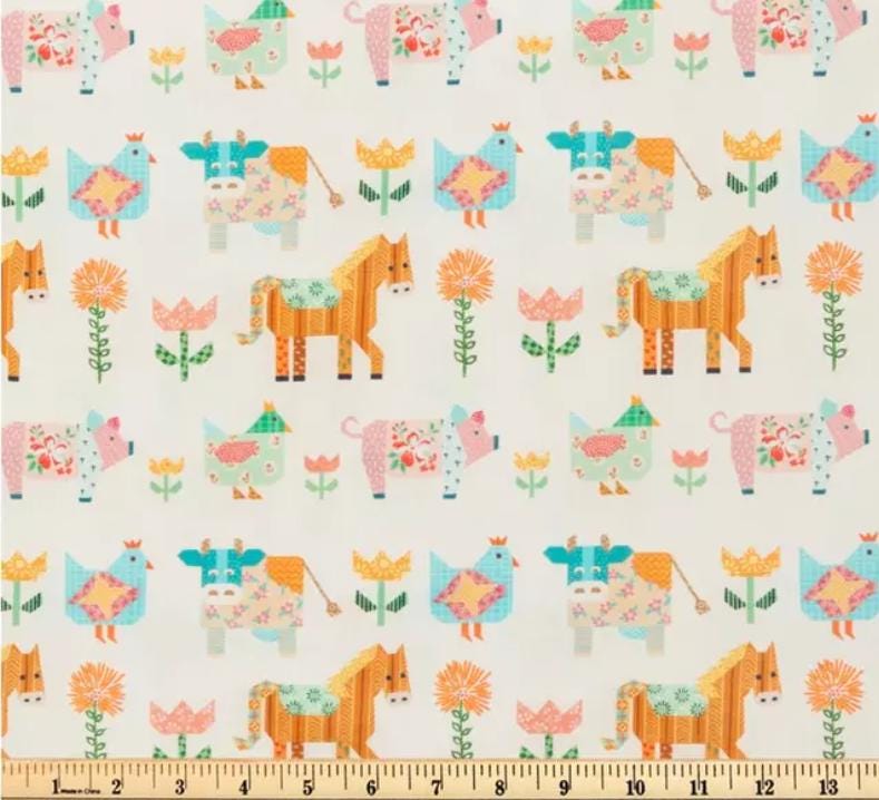 Patchwork Farm 100% Cotton Fabric -Continuous Cuts -Fast shipping!