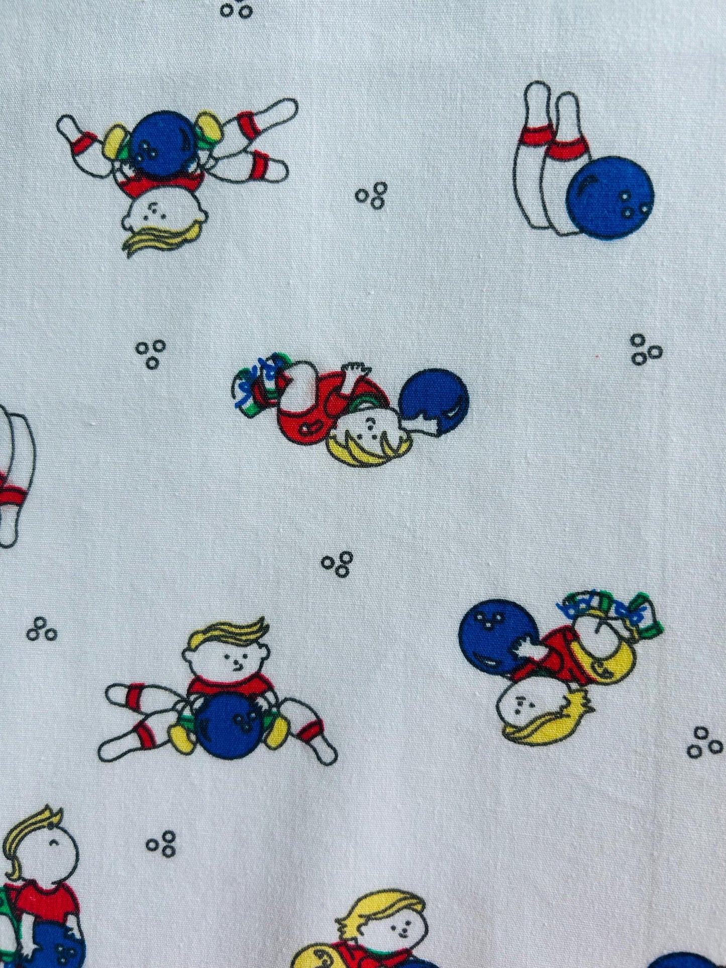 Fabric- Vintage Bowling Themed 100% Cotton Fabric- Vintage