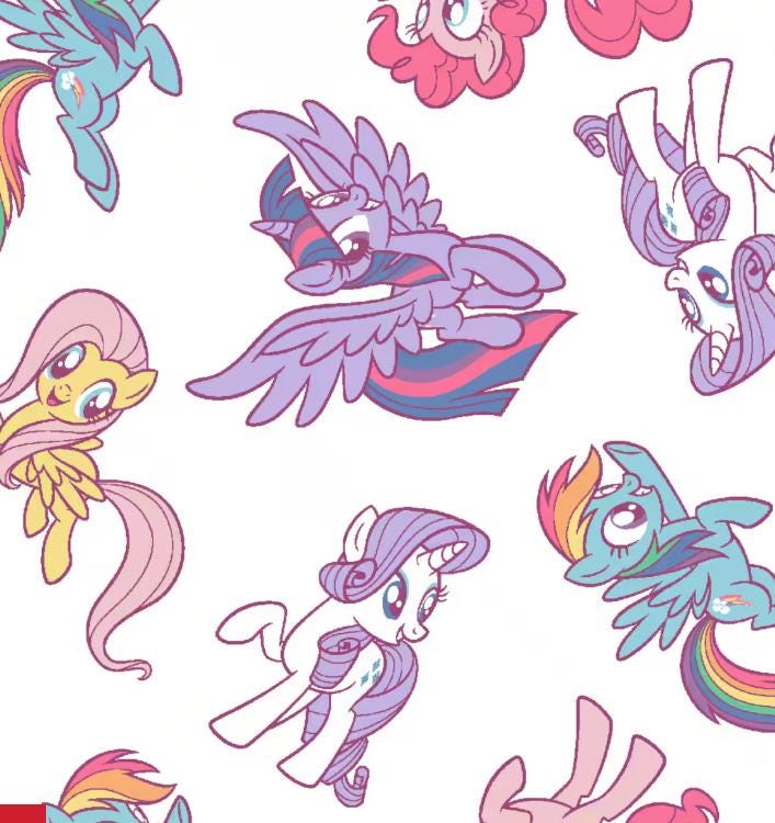 Springs Creative My Little Pony Cotton Fabric 100% Cotton - Licensed Fabric
