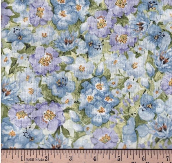 Susan Winget Sweet as can Bee Packed Floral Cotton fabric- Fat Quarters- 100% Cotton- Continuous Cuts Springs Creative