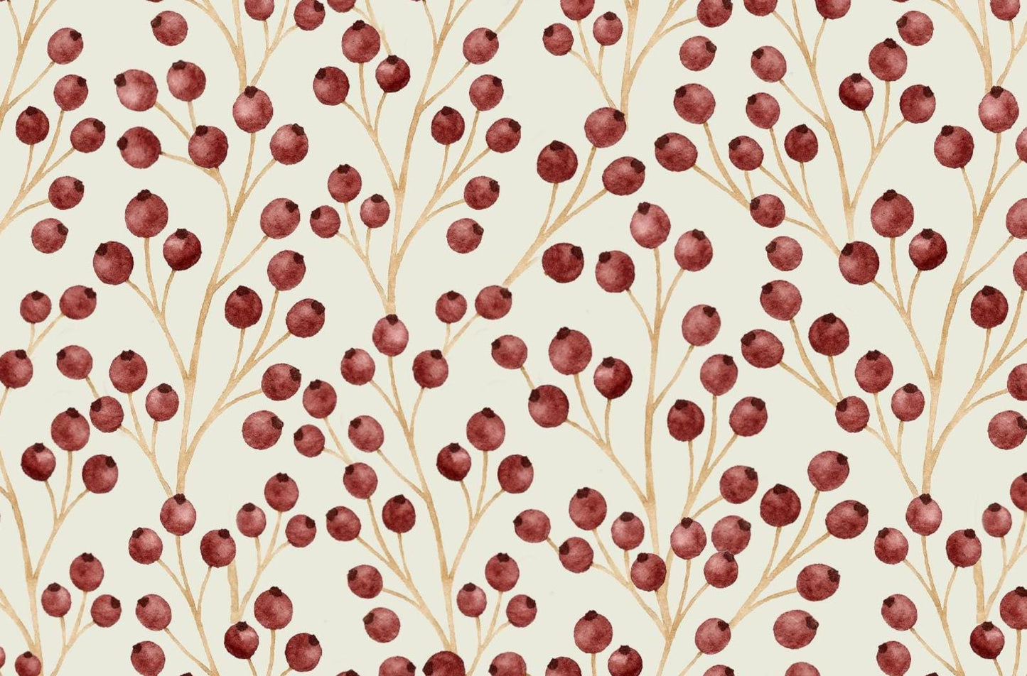 Winter Berries cotton fabric- Drewie Pie Fabrics- continuous cuts - cotton fabric- fast shipping!