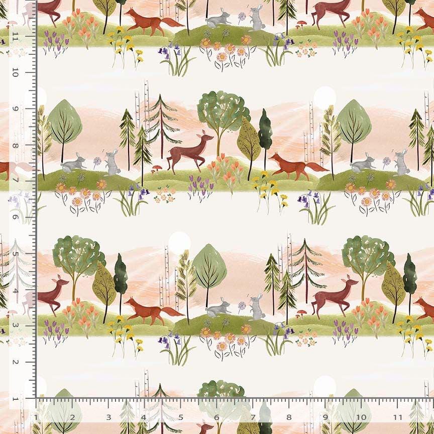 Floral Forest Frolic Dear Stella Woodland Cotton fabric- - 100% Cotton - Continuous cuts-