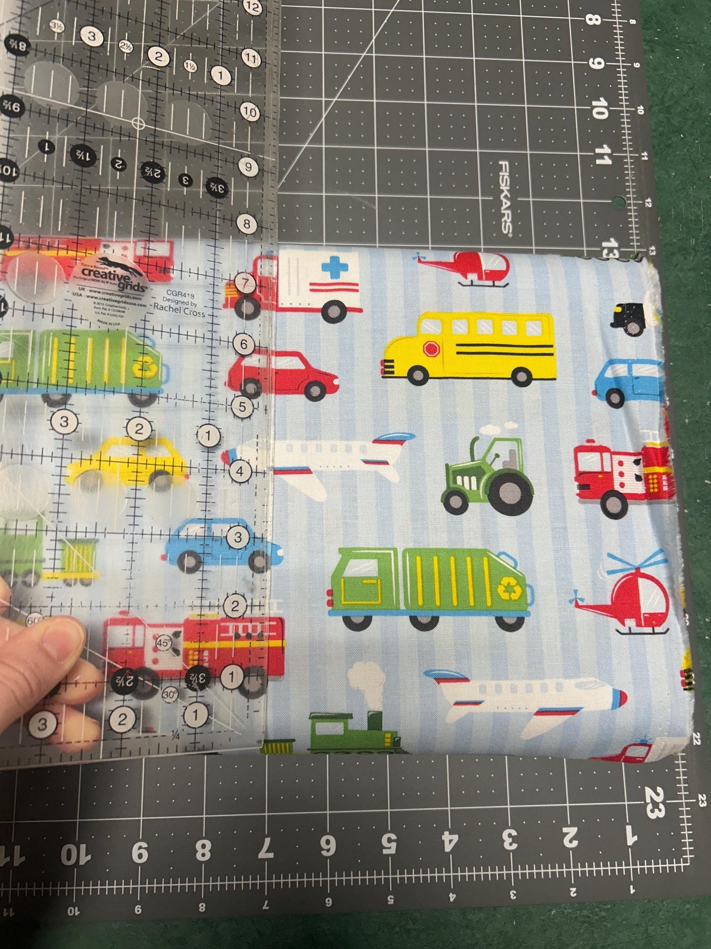 Transportation Vehicles 100% Cotton Fabric - Ready Set Go! Planes, Trains, Trucks