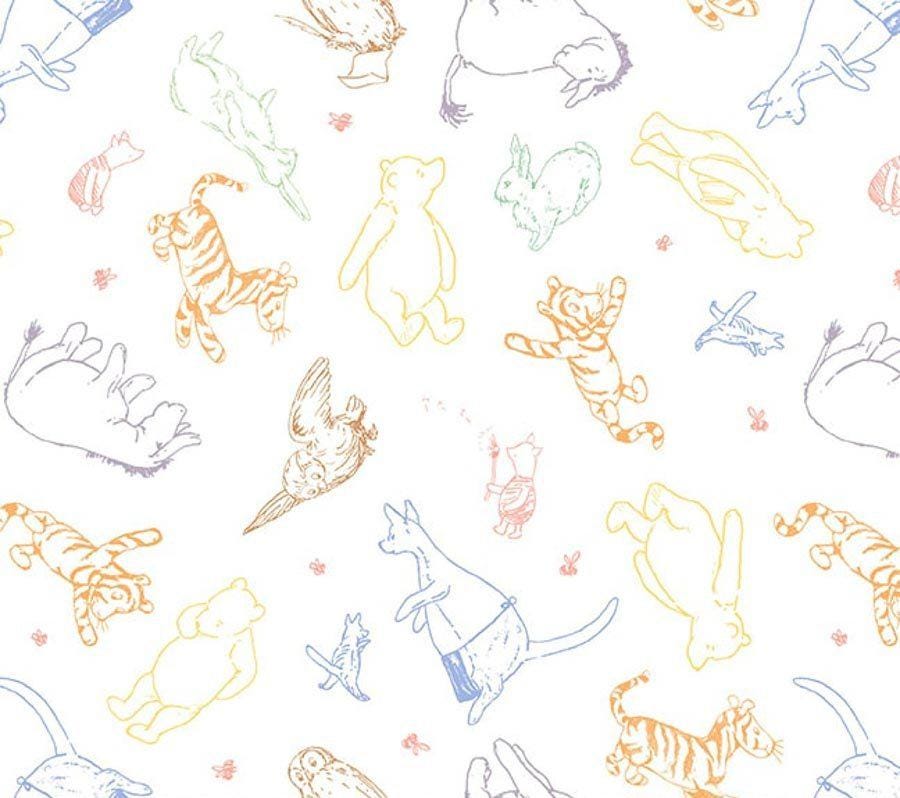 Classic Winnie the Pooh- 100% Cotton - continuous cuts Studio E - Classic Winnie the Pooh by W.A. Dodge