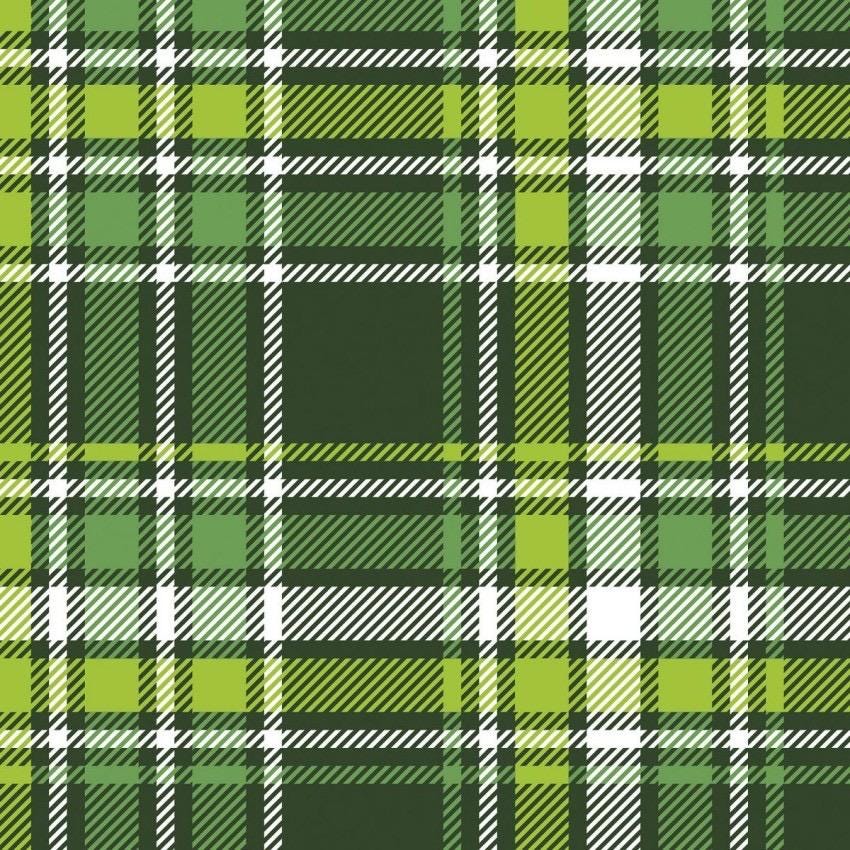 St Patrick's Day Plaid Cotton Fabric- green cotton fabric- Drewie Pie Fabrics - 100% Cotton - continuous cuts