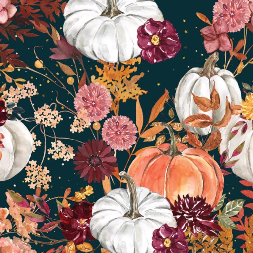 Autumns Splendor Pumpkin Patch - thanksgiving- fall- autumn - 100% Cotton