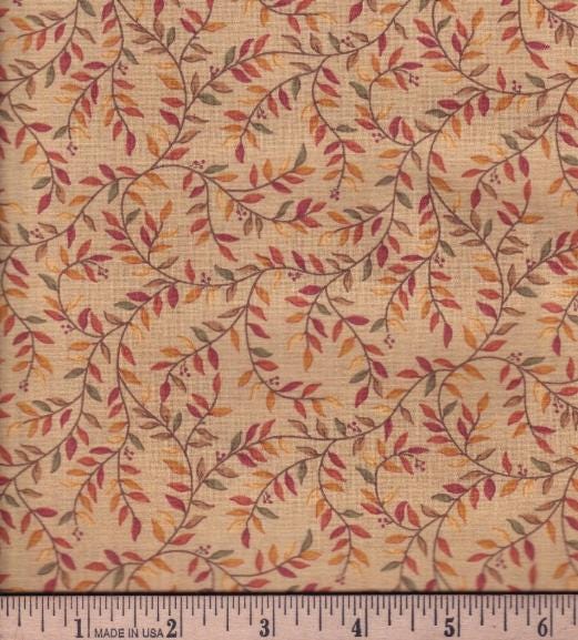 Fall Vines Cotton Fabric- 100% Cotton - Autumn - Fall - Floral Blender