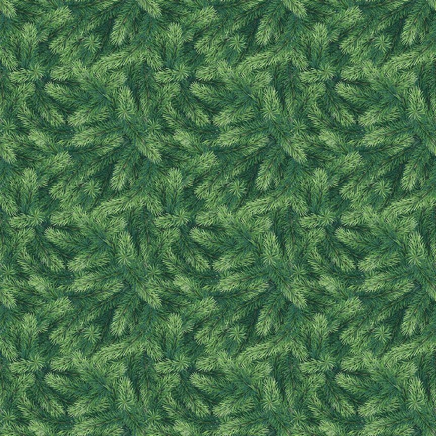 Packed Pine Branches 100% Cotton fabric - Continuous Cuts