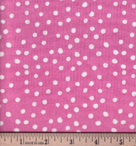 Irregular Dots Cotton Fabric -Rose Pink 100% Cotton Blender