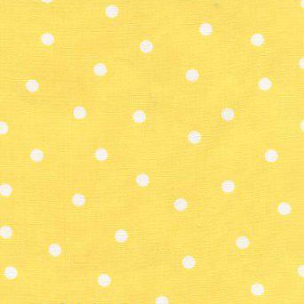 Yellow Dots Cotton Fabric - 100% Cotton Blender