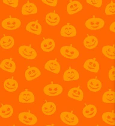 Pumpkins on Orange Halloween 100% Cotton Fabric - Drewie Pie Fabrics