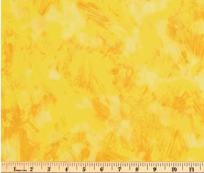 Yellow Blended Cotton Fabric - 100% Cotton - Blender