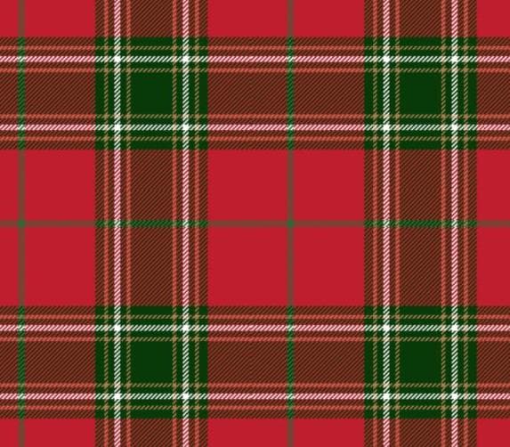 Red Green Festive Christmas Plaid Cotton fabric- continuous cuts- - fast shipping! Drewie Pie Fabrics