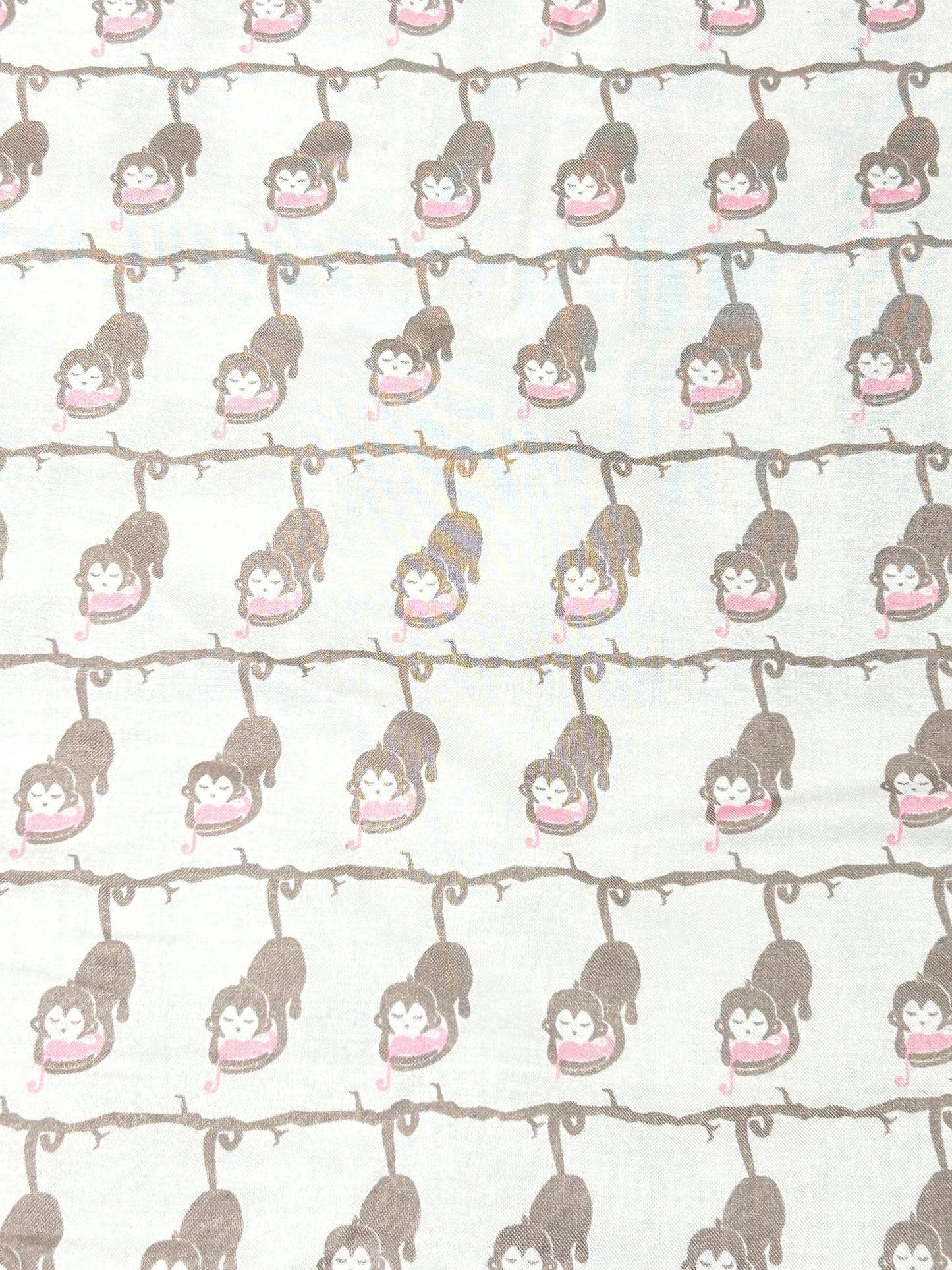 Vintage Monkey Nursery Print cotton fabric - 100% Cotton -