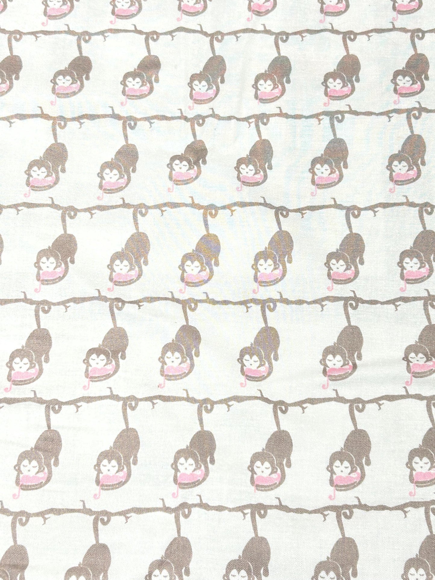 Vintage Monkey Nursery Print cotton fabric - 100% Cotton -